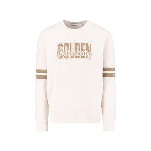 Golden Goose Logo Crewneck Sweatshirt Cream - NWT
